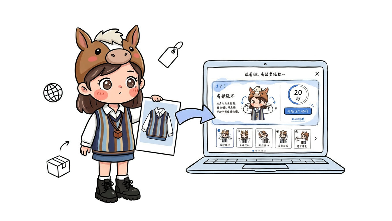 跨境详情页生成器 插画